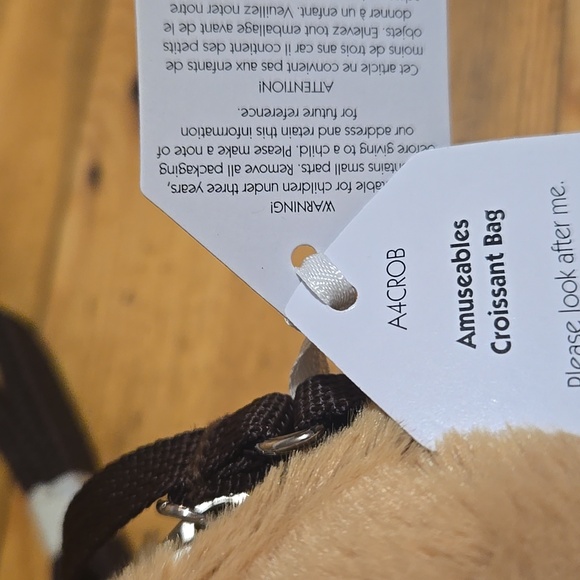 Jellycat Croissant Bag Soft and Plush 6x11" NWT - Picture 6 of 8